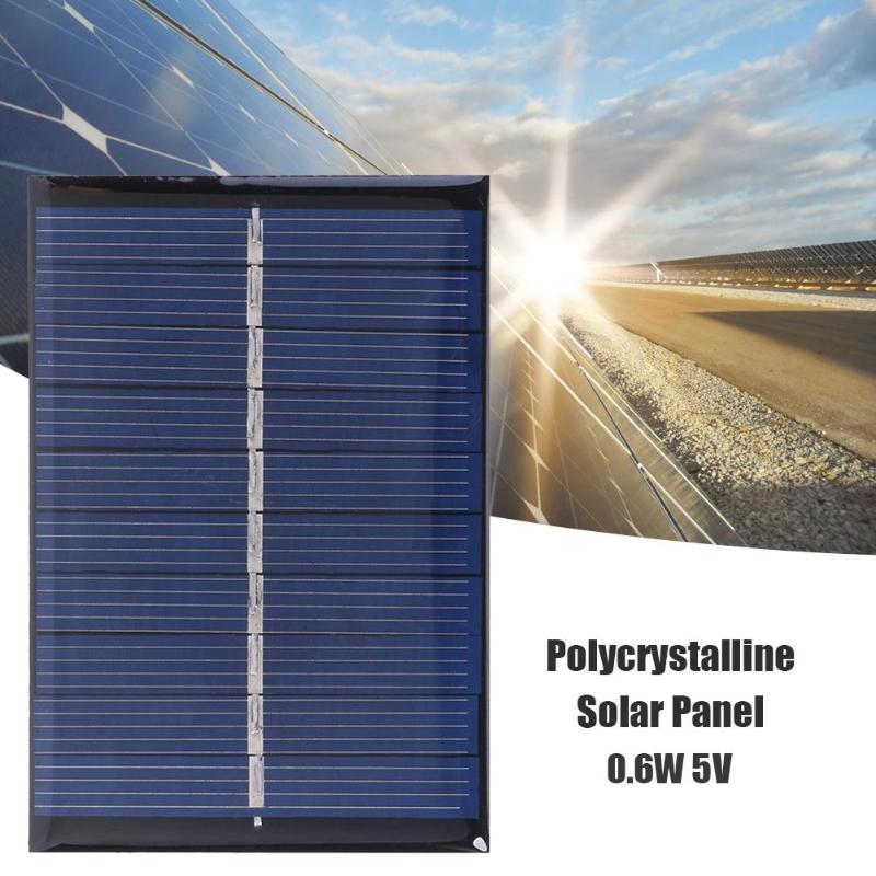 0.6w 5v 120ma solcellemodul polykrystallinsk solcellepanel gjør-det-selv-lader