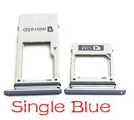 For Samsung Galaxy A8 A530 SIM Card Slot SD Card Tray Holder Adapter + Pin: For Single Blue