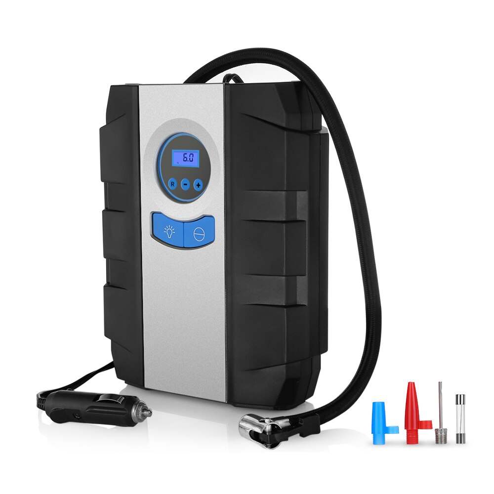 12V Car Auto Electric Air Compressor Tire Inflator Pump Automobile Tire Flashlight Numeric Display Versatile Pump
