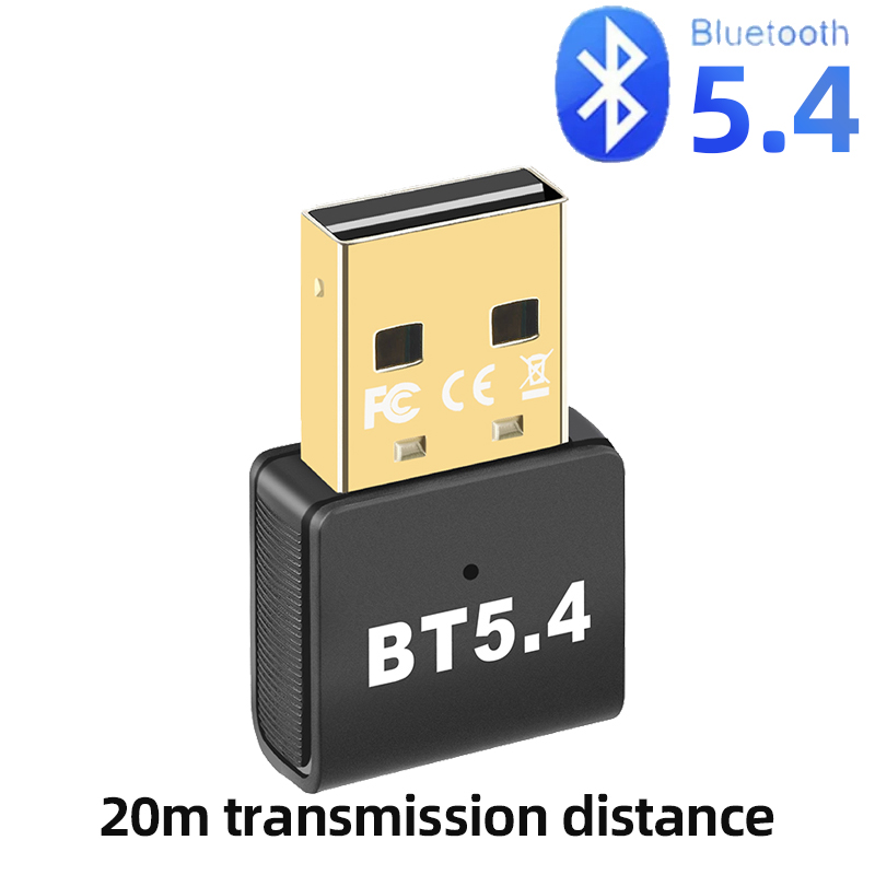 Bluetooth Adapter for Pc Usb Bluetooth 5.4 5.3 Dongle Receiver for Speaker Mouse Keyboard Music Audio Transmitter: WHITE
