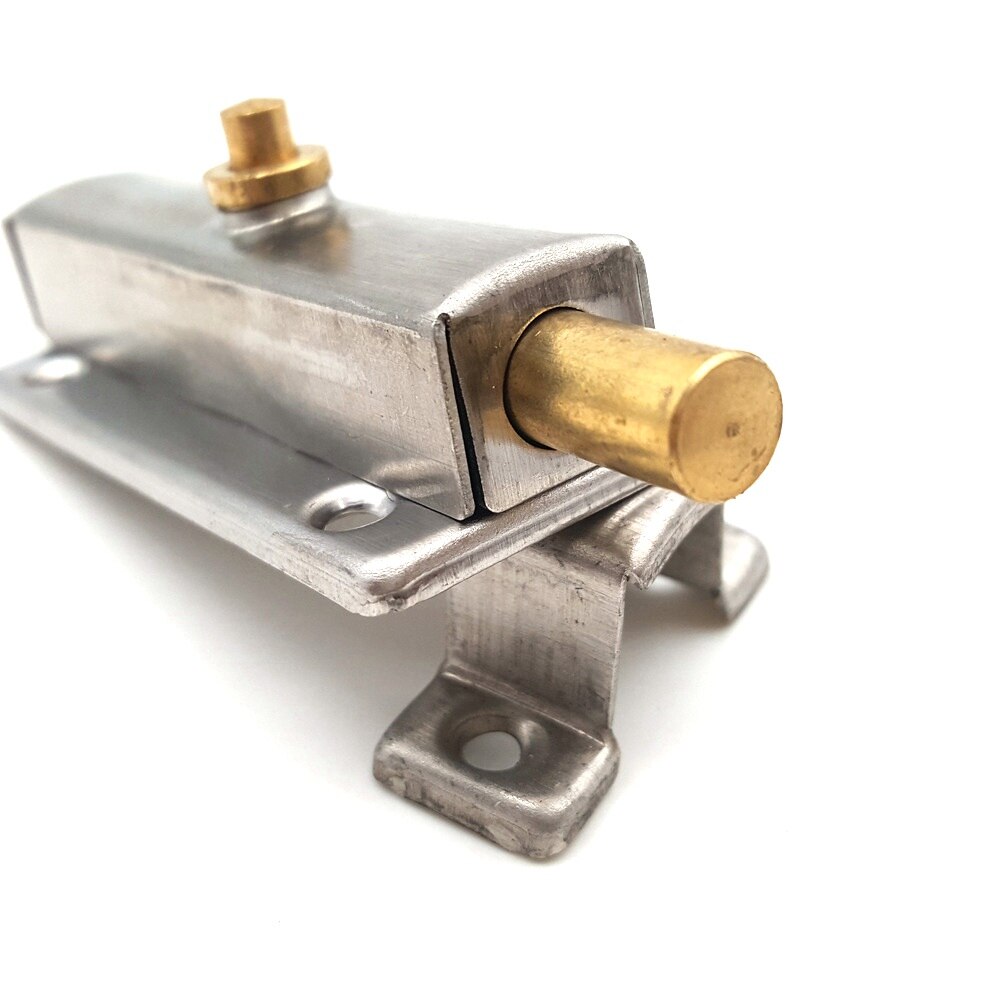 Lot De 3 Loquets à Ressort En Inox Pour Porte - Verrou Cylindre Coulissant 4 Pouces - Uxcell