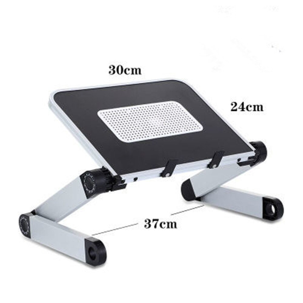 Aluminum Alloy Laptop stand book holder in bed height adjustable folding stand: black coolers 30x24