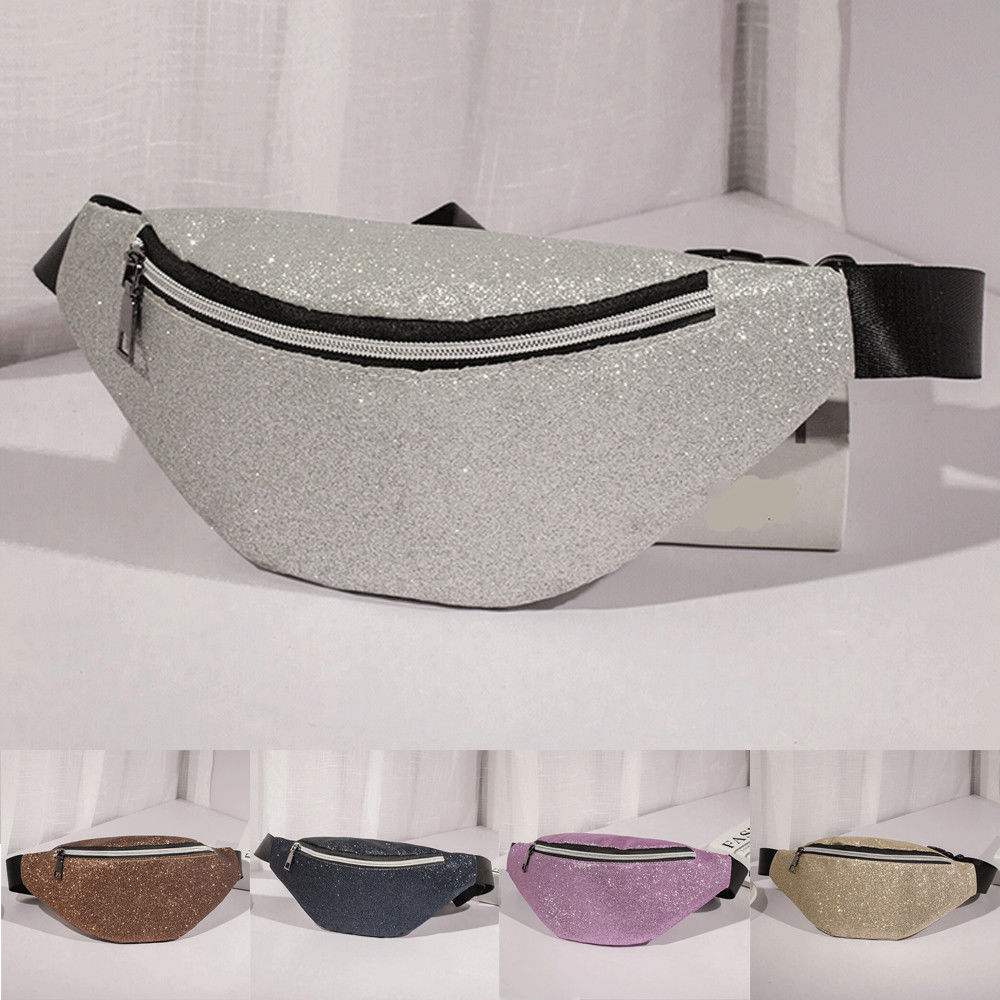 Vrouwen Omkeerbare Mermaid Sequin Glanzend Taille Fanny Pack Belt Bum Bag Pouch Hip Purse Stijlvolle Cool Taille tassen