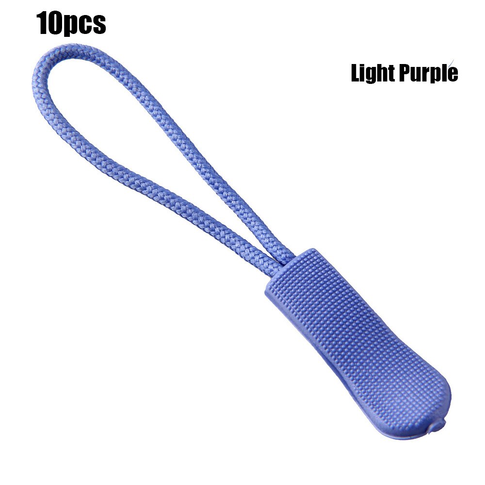 10Stck Postleitzahl Schnur Tab Ersatz Clip Reißverschluss ziehen Abzieher Ende passen Seil Schild Fixer Gebrochen Schnalle für NäHenne Reise tasche Koffer Zelt: hell Violett