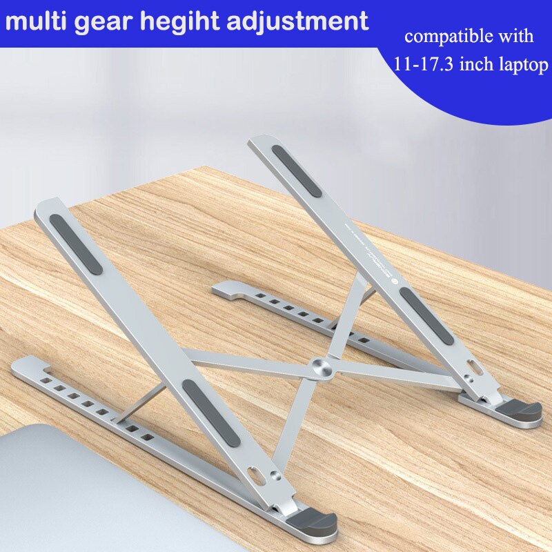 Soporte de ajuste de 8 niveles para MacBook Pro Air 13 15 16, soporte plegable de escritorio de aleación de aluminio para iPad Pro 12,9