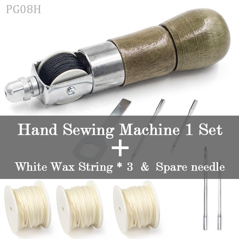 Stitcher Sewing Awl Hand Stitcher Repair Tool Kit Leather and Heavy Fabrics Stitching Belt Strips Shoemaker Tools: Set H