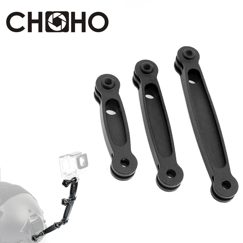 Voor Gopro Accessoires Cnc Aluminium Mount Helm Arm Extension Pole Selfie Stok 3 Manier Voor Go Pro Hero 8 7 9 Sjcam Xiaomi Yi 4K