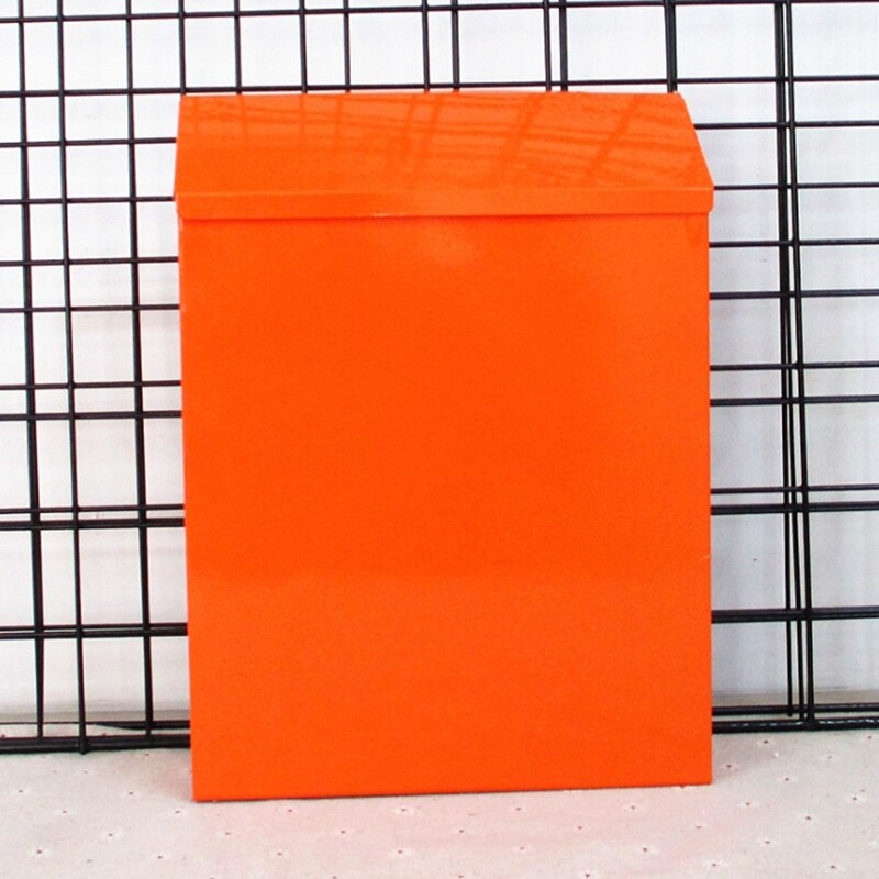 Home Mailbox Garden Mail Box Lockable Post Box with Key Lock Letter Box Outdoor Yard Door Porch Hanging Decoration Red