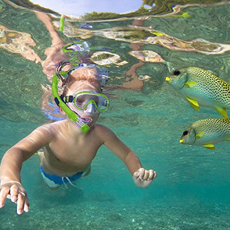 4 farver! børns snorkelbriller + sugerør undervands anti-dug dykkermaske маска для плавания