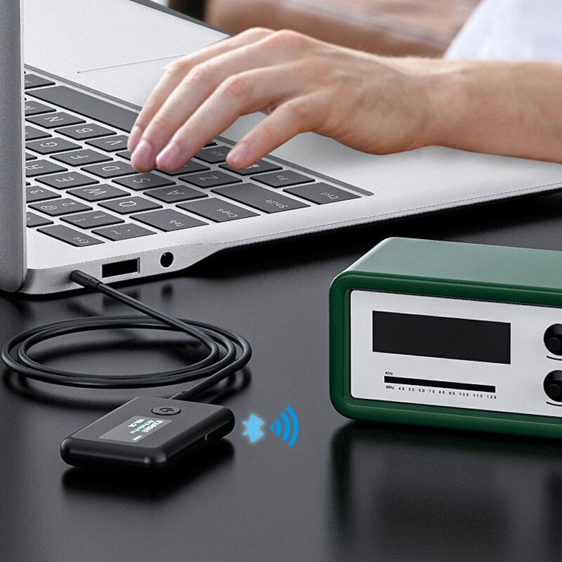 Bluetooth 5.0 Transceiver, 2-in-1 Bluetooth Transmitter / Receiver Audio Adapter, Suitable for Mobile Phone / Computer