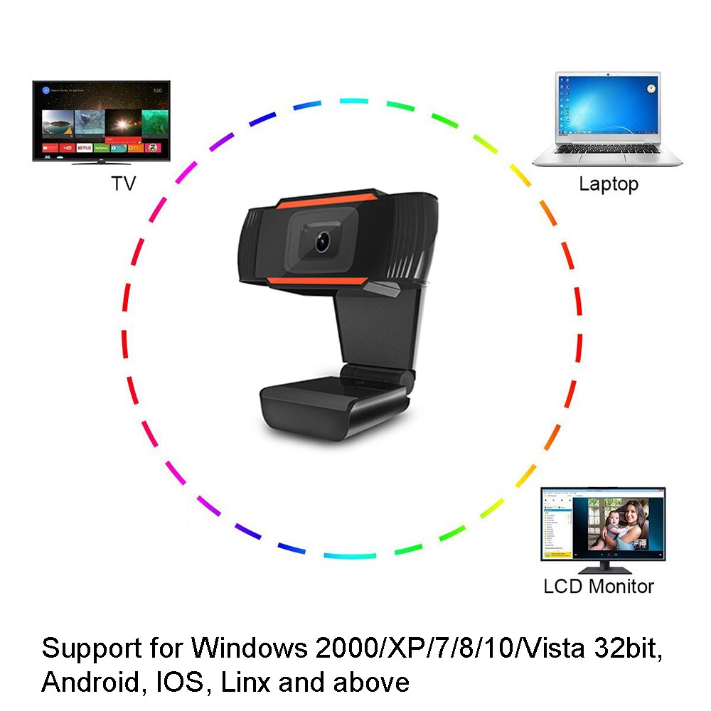 ViBAO K20 4K 1080P High Definition Webcam USB 2.0 67.9° Horizontal View Angle Web Camera with Microphone