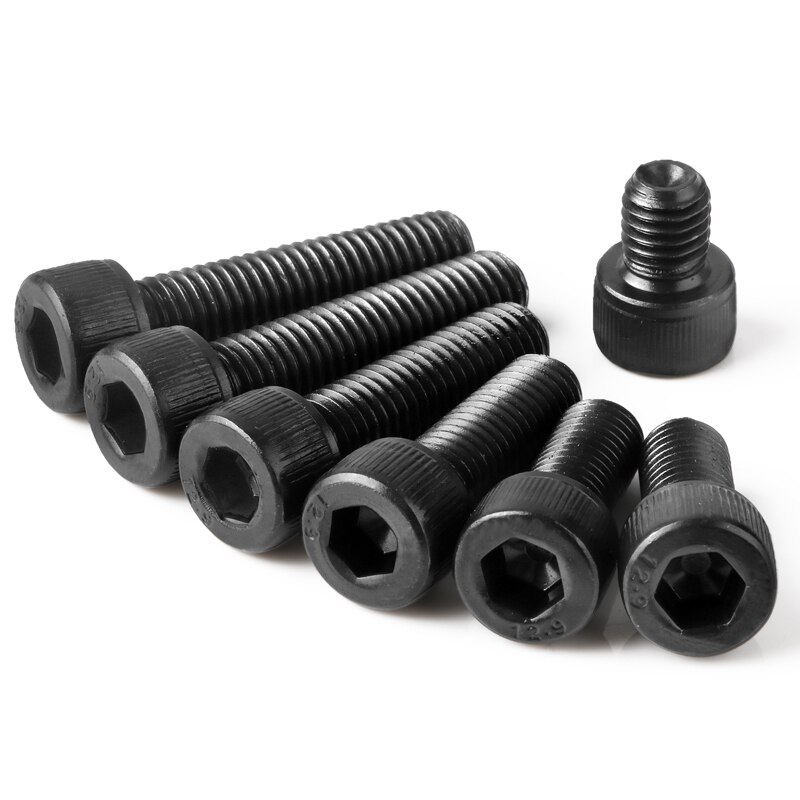 M20 Bolt 12.9 Grade Alloy Steel Black Hexgon Socket Screw M20*30 35 40 45 50 90 100mm Black Screw Full Thread