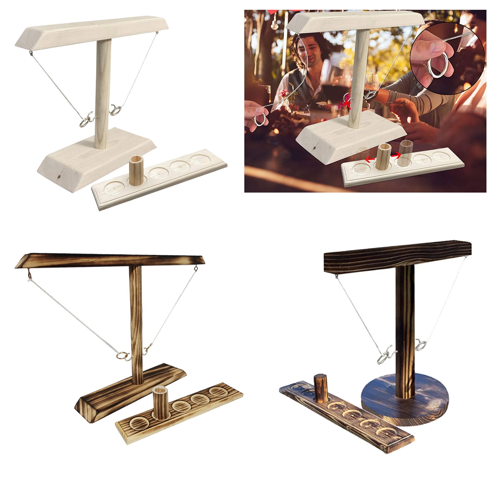 Hook and Ring Game Table Bar Parties Adults Battle Target Game for Family