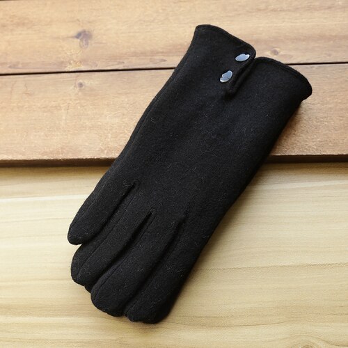 Mens Merino Wolle Handschuhe Winter Touchscreen 80% Merino Wolle Handschuh Bildschirm berühren Mens Verdicken Thermische Wolle Winddicht Warme Handschuhe: Schwarz B ( 1 Paar )