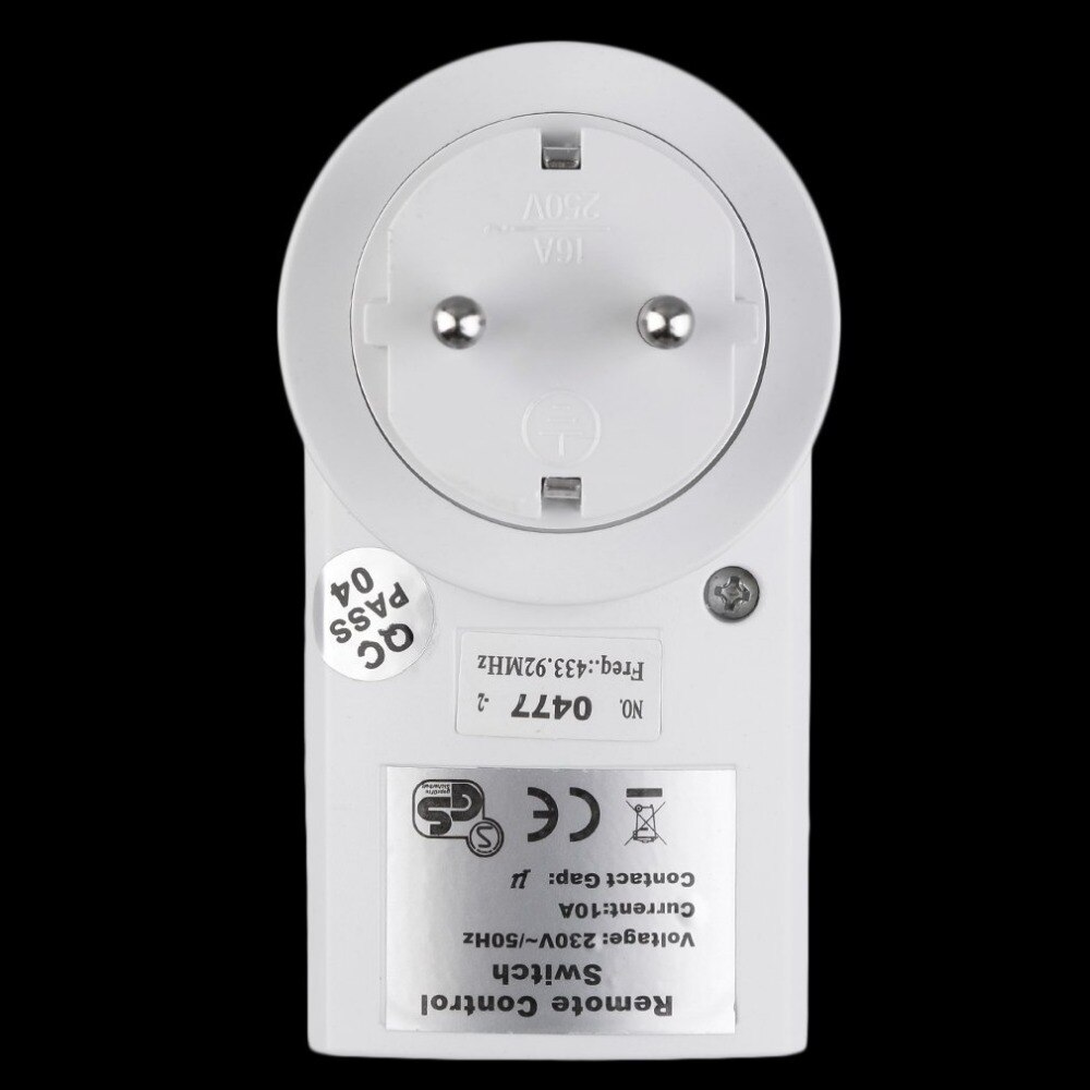 230V 10A Wireless Remote Control Switch Socket Power Meter Home House Power Outlet Light Wattmeter Energy Meter EU Plug