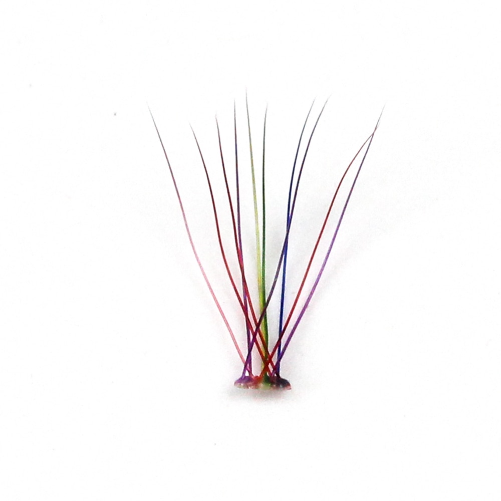 Enten Wereld Stijl Kleurrijke 60 Pcs Individuele Wimper Super Soft Wimper Verlenging Cilia Rusland Volume Fals Wimper