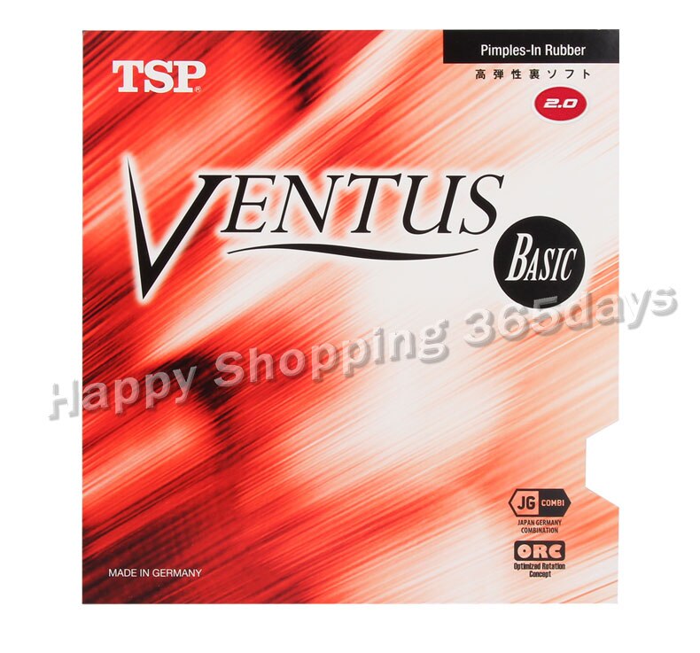 Tsp Ventus Basic Tafeltennis Rubber (Allround/Controle/Made In Duitsland) pips-In Tsp Ping Pong Spons