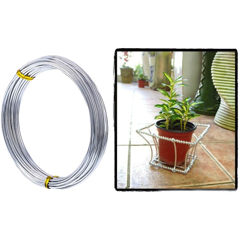 6 rollen Silber Aluminium Bonsai Ausbildung Draht Handwerk Draht Weich und flexibel Metall Anker Draht für DIY Manuelle Kunst und handwerk (1m