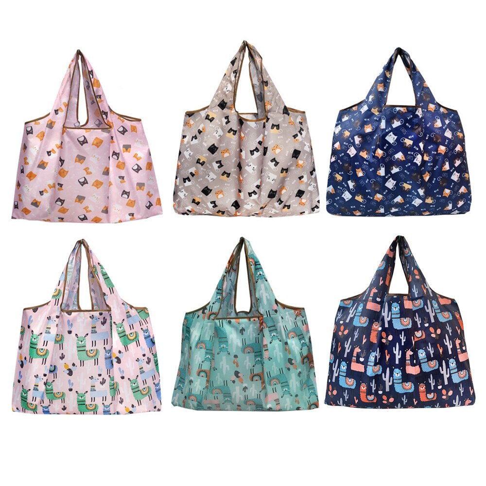 Reusable Eco-Friendly Grocery Foldable Shopping Bags Small Size Premium Slight Duty Folding Tote Bag With Handle