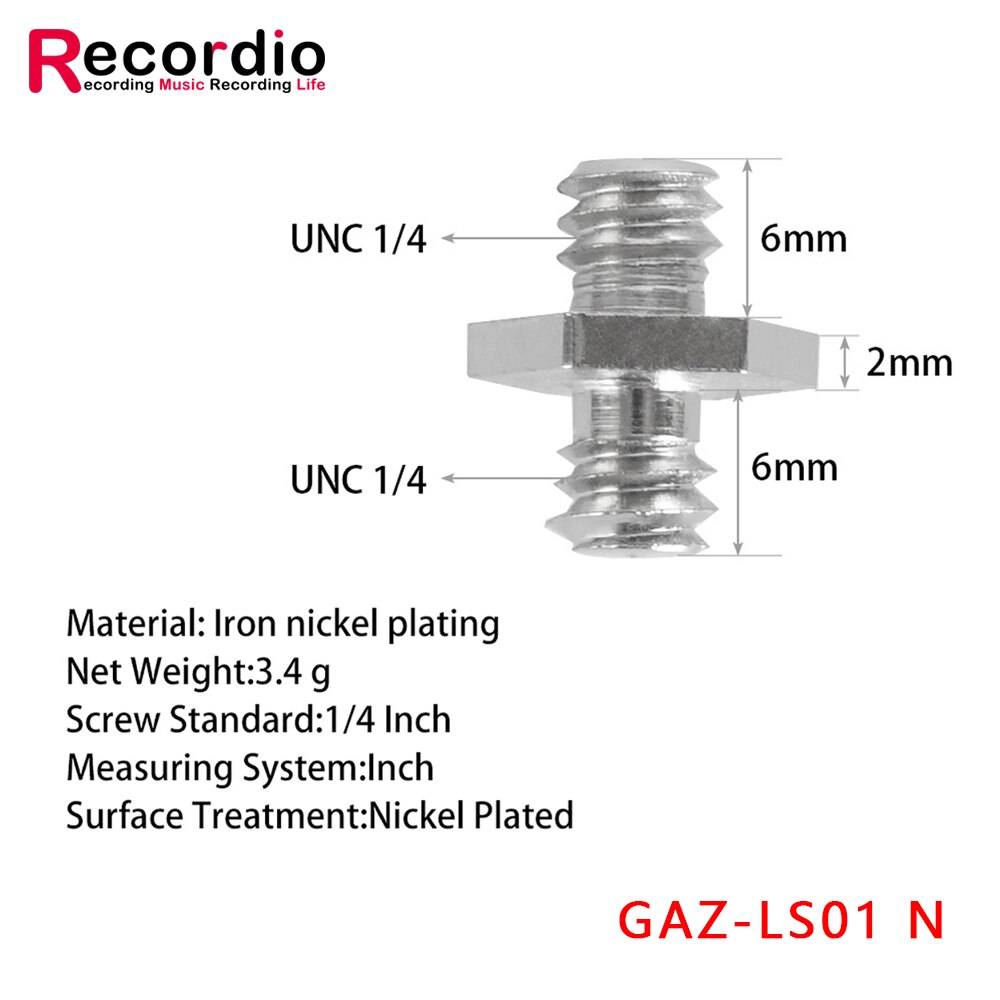 GAZ-LS01 C 3/8 Femelle À 5/8 "Filetage Mâle Convertir Vis Adaptateur Pour Pied De Micro Support Micro Studio D'enregistrement: GAZ-LS01 N