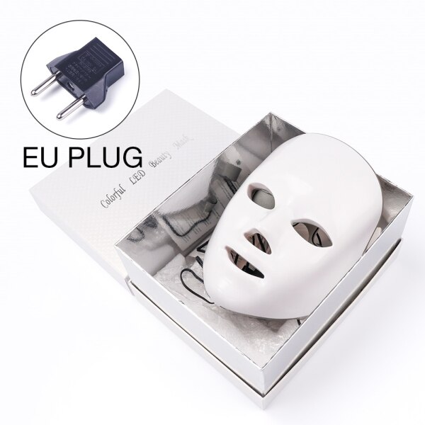 Led Facial Mask 7 Colors Light Photon Therapy Mask Skin Rejuvenation Brightening Skin Shrink Pores Device: LED Mask EU
