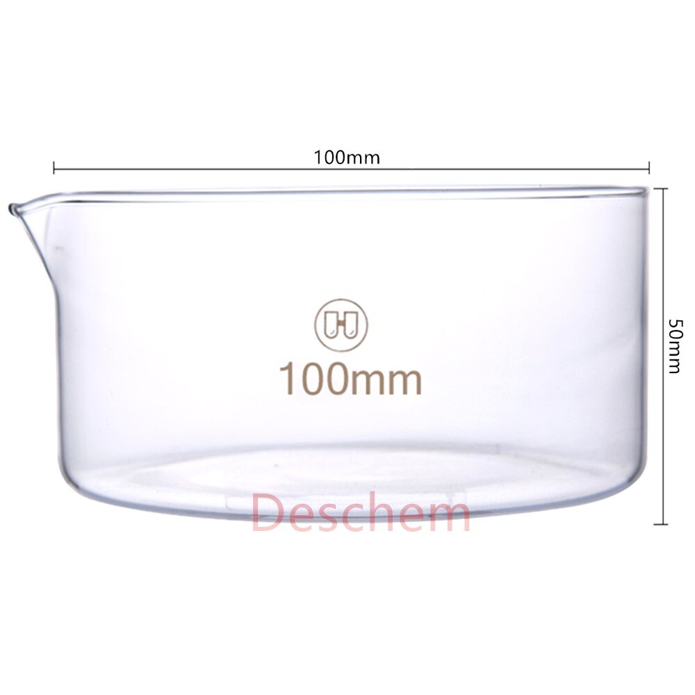 100mm*50mm,Glass Crystallizing Dish,Lab Chemistry Glassware