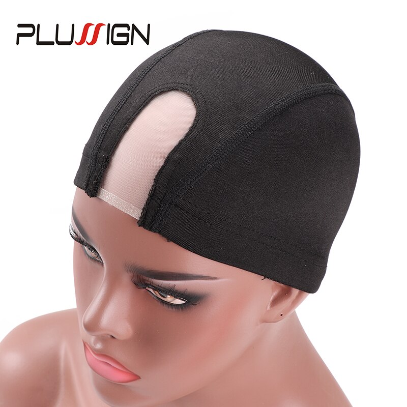 Nunify 21-24.5 Inch Circumference Weave Cap For All Peopel Mesh Dome Cap Black Hairnets Wig Making Caps