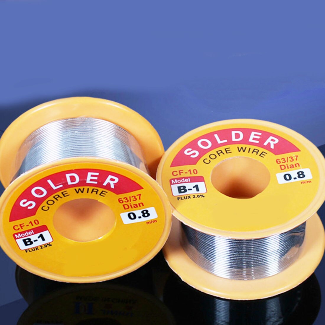 1 Stuks Tin Lood Soldeer Core Flux Solderen Lassen Soldeertin Spool Reel 0.8Mm 63/37