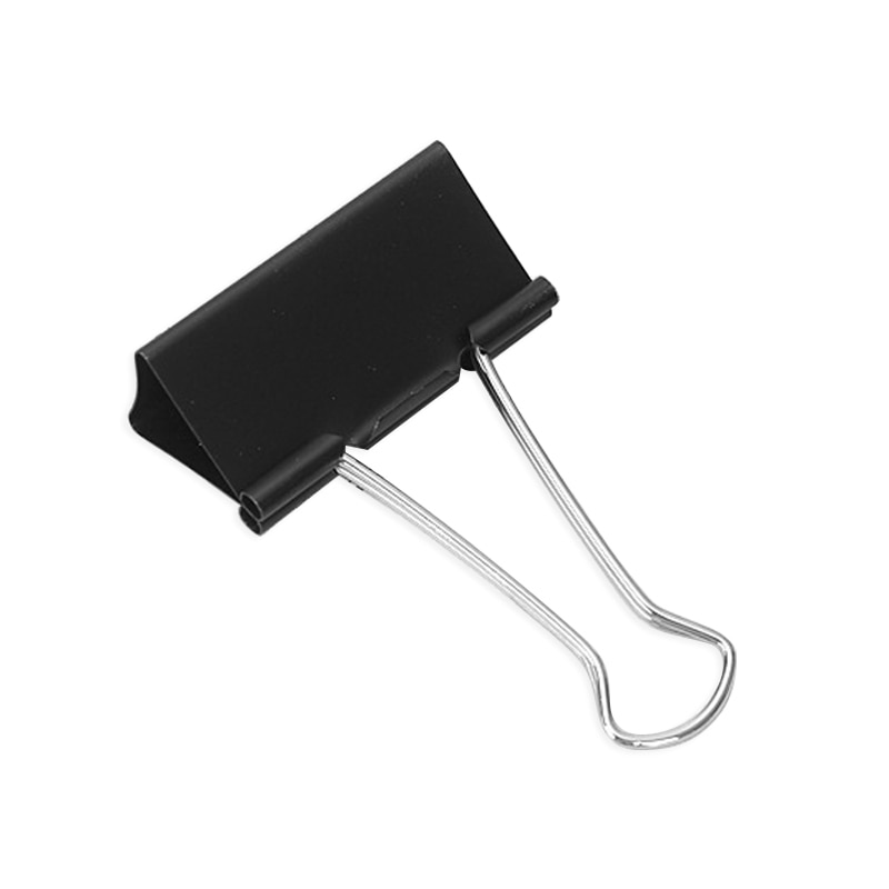 Black Metal Binder 19/25/32/41/51mm Notes Letter PaperClips Office Supplies Binding Securing Clip Product half letter binder