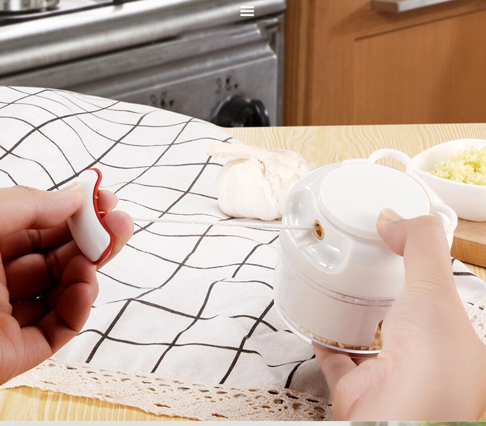 Hvidløgsskærer løghakker manuel hakkemaskine knuser hjemmefoodprocessor kødkværn babykosttilskudsmaskine køkkenudstyr