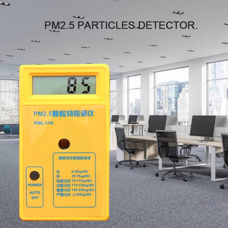 Air Monitor PM2.5 Sensor Particle Gauge Counter 9V Battery LCD pm 2.5 Sharp Analyzer Haze Dust Meter Monitoring Sensor