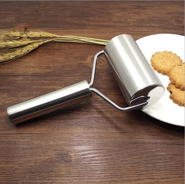 1 PC T bilden Edelstahl Teig rollen Stift Backen Kochen Werkzeug Rolle für Pasta Kekse Pizza und Teig PD 006
