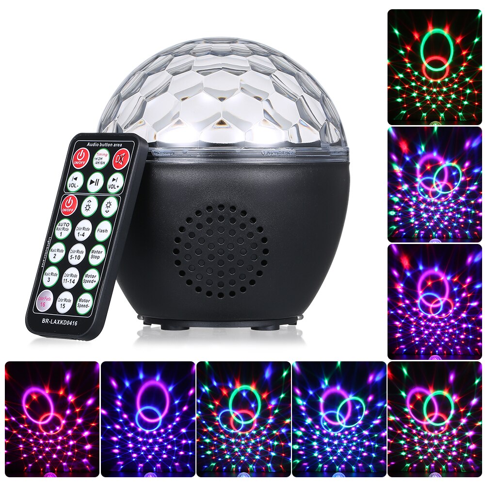 Usb Disco Ball Light Met Ir Afstandsbediening Bt Verbinding Music Speaker Sound Activated Light Voor Party Kerst