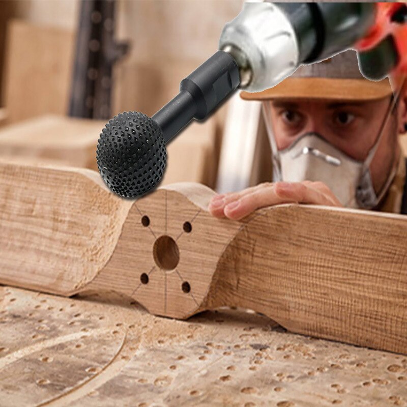 Spherical Wooden Groove Carving Knife File Carving Grinding-Head Angle Grinder Ball Gouge Rotary Woodworking Polishing Tools