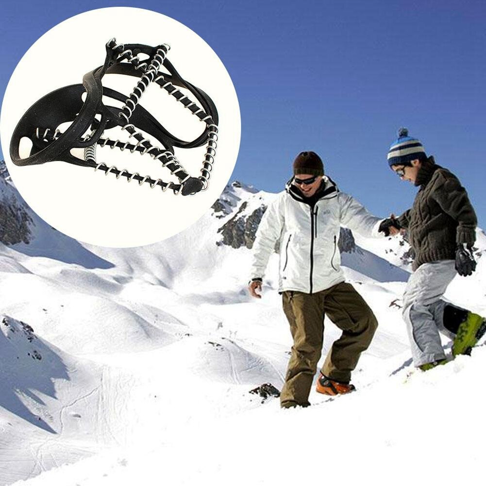 1 Pair Non-Slip Crampons Ice Grip Ice Snow Route Camping Outdoor Sports Shoe Cover Walk Traction Cleats Ice Crampon Shoe Cover