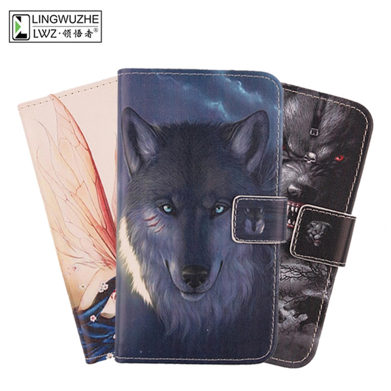 Voor Prestigio MultiPhone Grace S5 LTE 5551 DUO Case 5.5 inch Luxe Leather Flip Wallet Cover Mobiele Telefoon Case