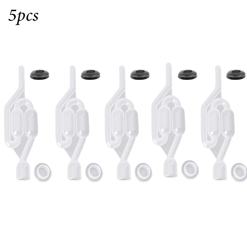 Bubble Airlock S Type Airlock One-way Exhaust Water Seal Valve With Silicon Grommet Beer Wine Fermentation Air Lock Brew: Light Yellow