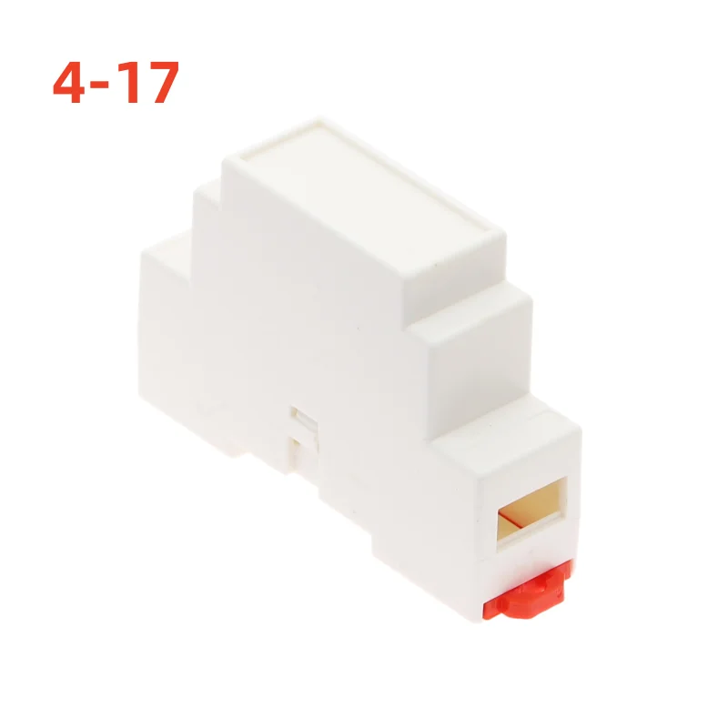 1 unidad de carril DIN PLC, carril de suministro, carcasa eléctrica, barrera de seguridad, módulo de aislamiento, carcasa de plástico 4-17-1: 88X24*59MM: Blanco y negro