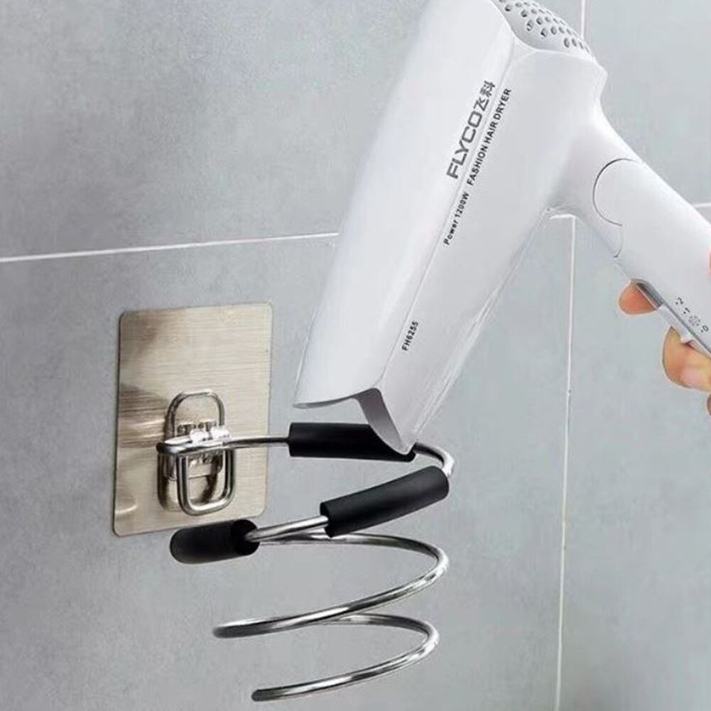 Nowy uchwyt robić suszarki robić włosów stojak fryzjer stylizacja z salonu przechowywanie prostownice Organizer suszarka robić włosów stojak ze stali nierdzewnej uchwyt