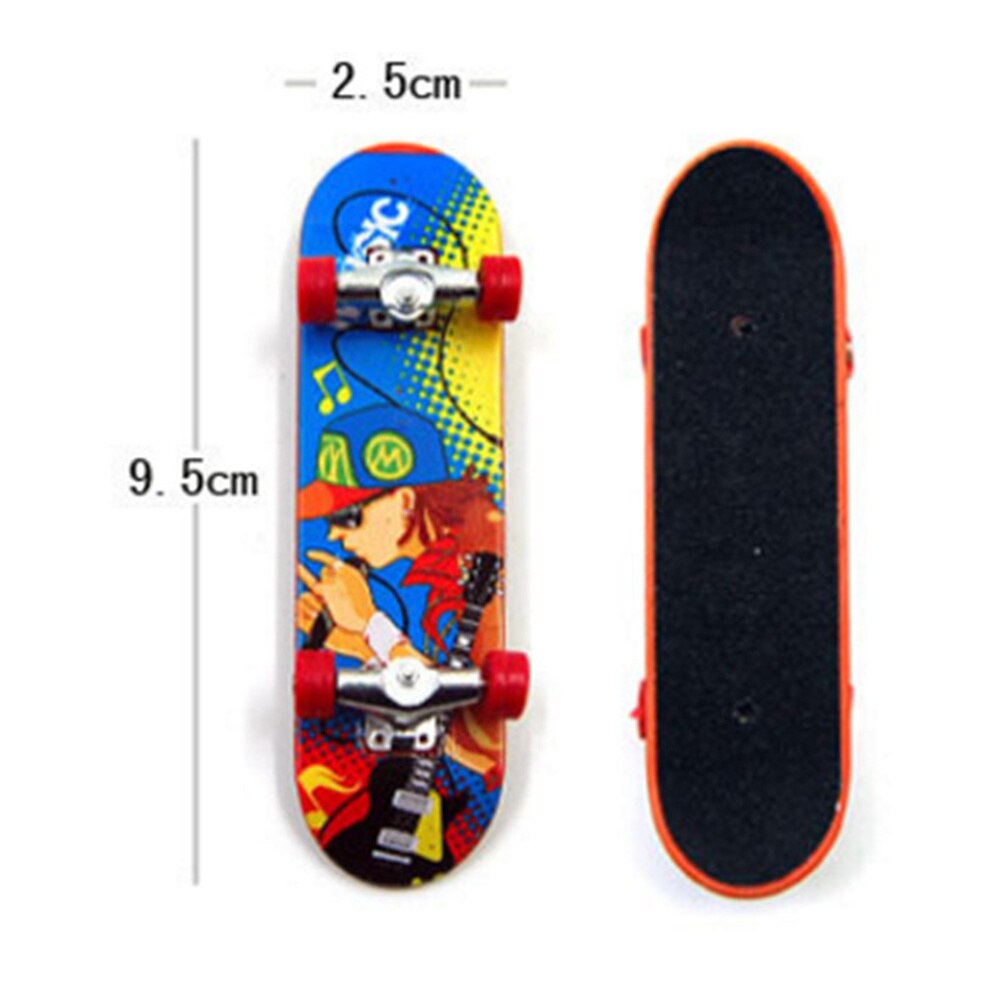 6PCS Mini Skateboard Deck Truck Finger Board Park for Boy Kid Children (Random Color)