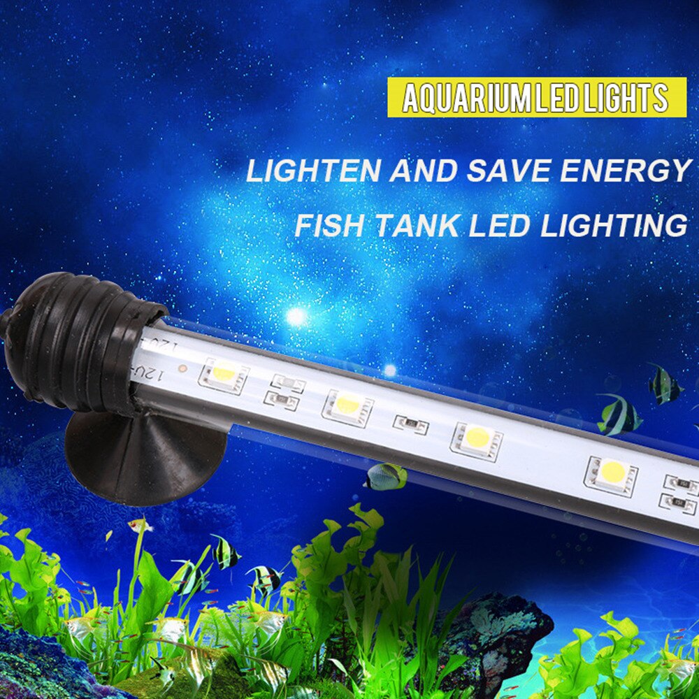 Wasserdicht Aquarium LED Licht Aquarium 9/12/15/21 Blau/Weiß 18/28/ 38/48 CM Bar Streifen Licht Lampe EU/uns-stecker Aquarium Beleuchtung