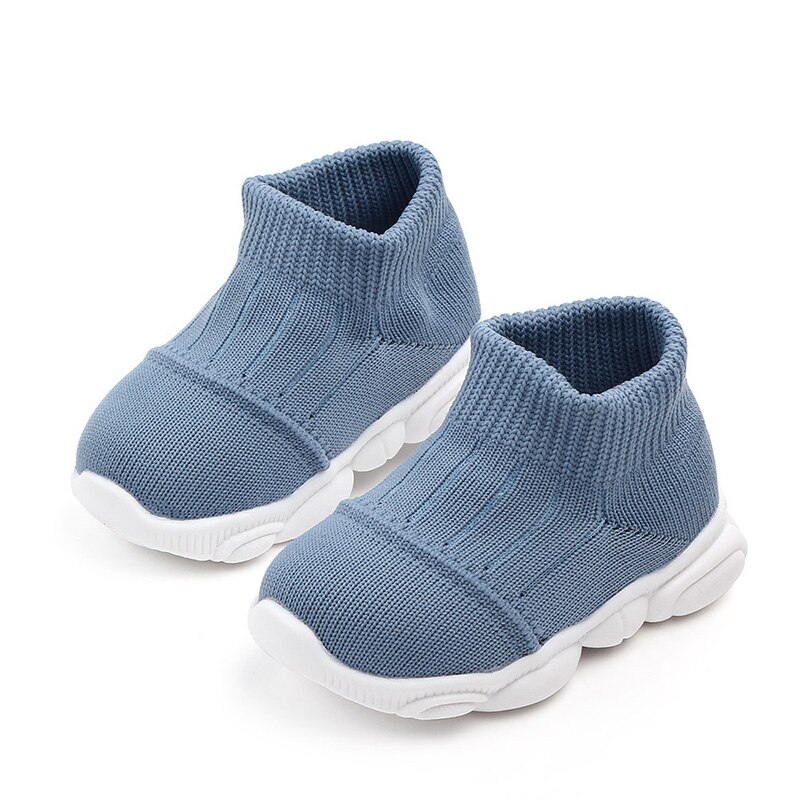 I Love Papa & Mama Effen Kleur Casual Kids Schoenen Zachte Zolen Ademende Stretch Mesh Jongens Meisjes Schoenen Kinderen Schoenen: blue / 17