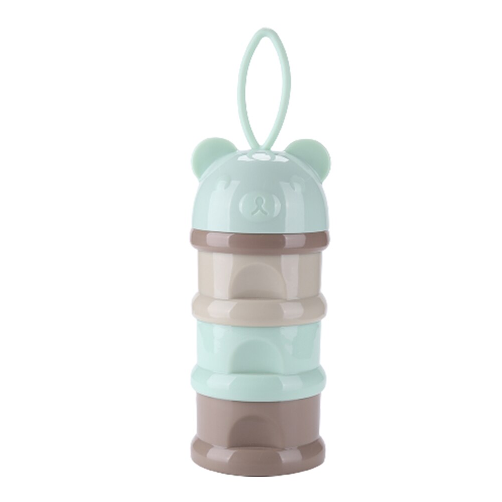 3 Layer Bear Style Portable Baby Food Storage Box Bear Shape Essential Milk Powder Container Baby Snacks Cereals Fruit Container: B