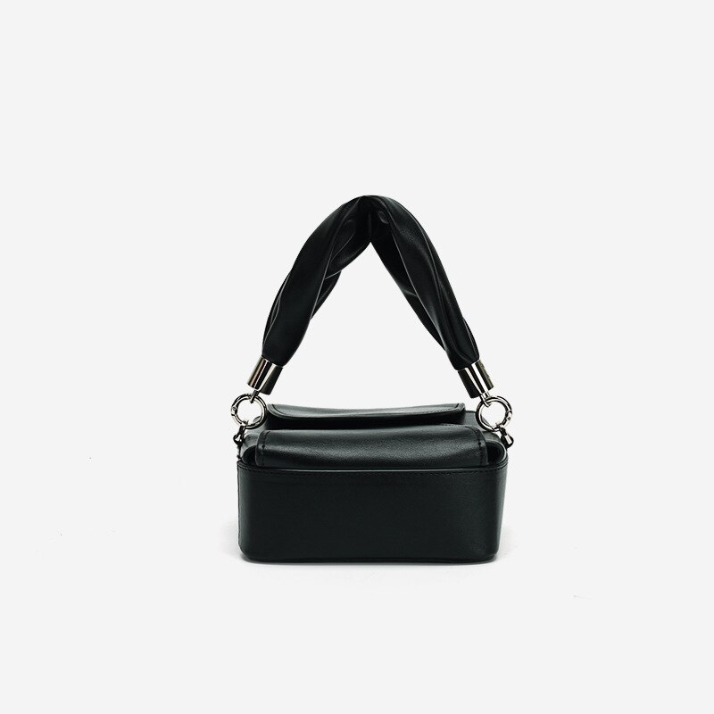 Netz rot hoch-Klasse Tasche Weibliche Kasten Platz Schlinge Tasche Neue Stil Französisch Nicht-Mainstream Schulter/crossbody-tasche: schwarz