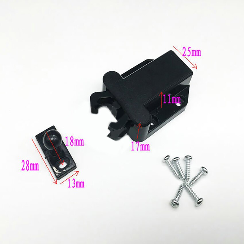 Rebound self-locking Door Catch Door Drawer Cabinet Catch Push To Open Device for Furniture Cabinet Cupboard with Screws