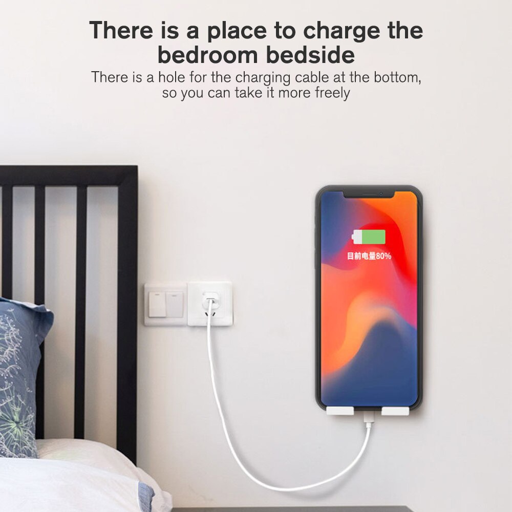 Universele Smartphone Muur Houder Opladen Doos Beugel Standhouder Plank Mount Ondersteuning Voor Mobiele Telefoon Tablet 87 Bestellingen