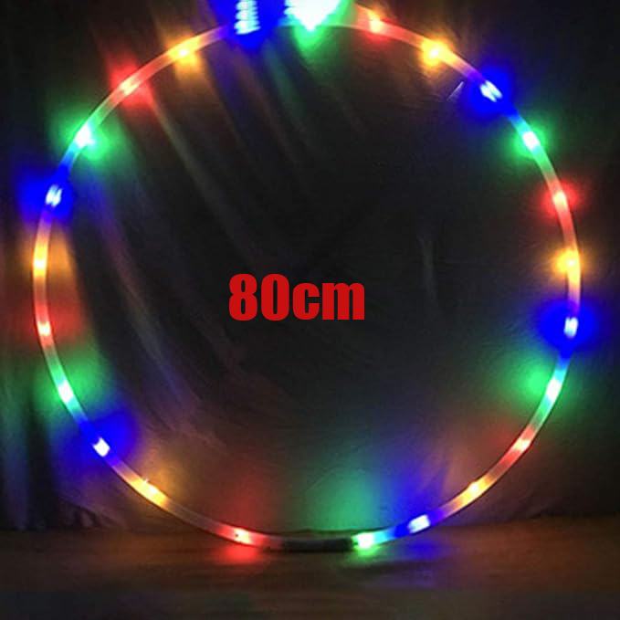 Led colorful fitness circle performing arts belly fat loss light fitness crossfit foldable sports hoop gym fitness equipment: Orange