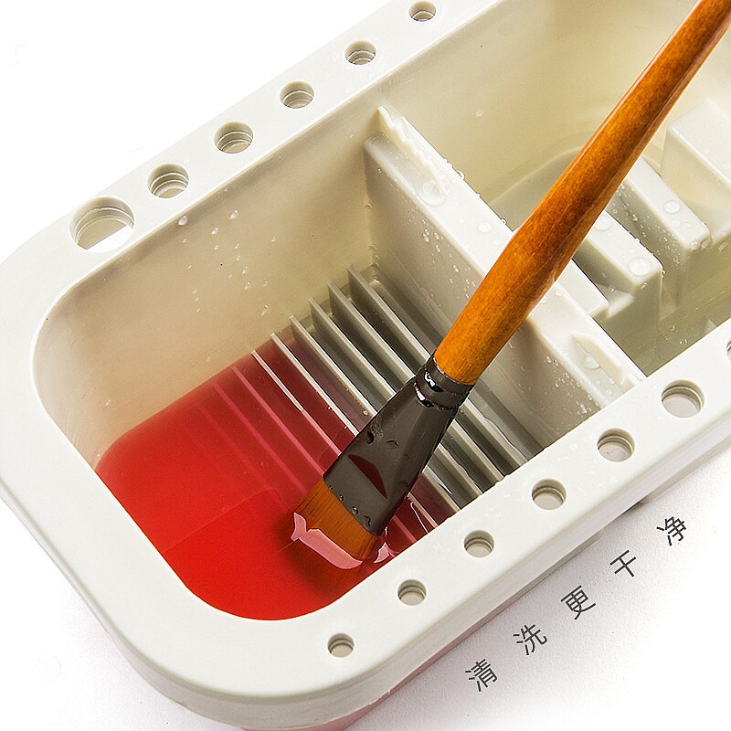Borstel Wassen Emmer 3 In 1 Pen Vat Borstel Olieverfschilderij Borstel Emmer Aquarel Tool Art Palet Borstel Houder Art supply