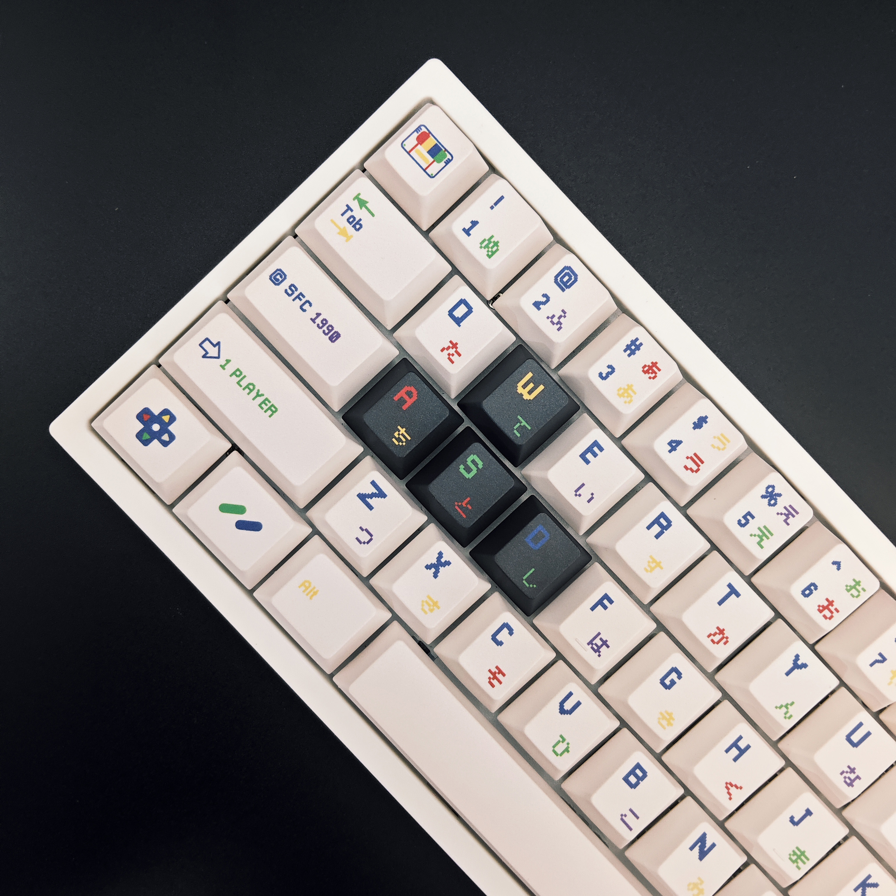 retro Białe Keycapy SFC Profil wiśnia PBT pod-barwnik Personalizowane Keycapy robić Przełączników MX DIY ISO Klawisze Nakładki na Klawiaturę Mechaniczną