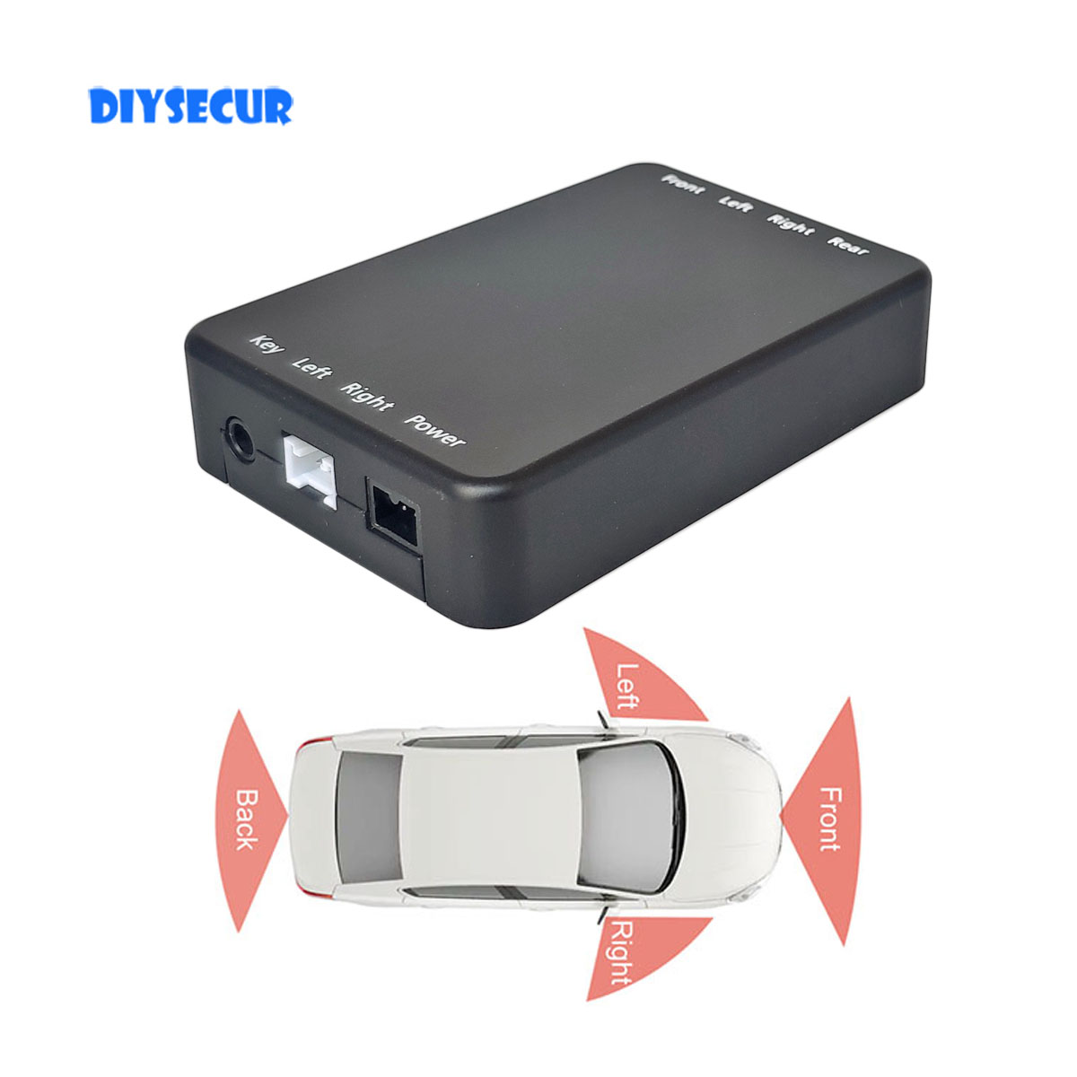 DIYSECUR Caja de control de 4 vías Conmutador Convertidor de canal de vídeo para 360 ° Sistema de cámara panorámica para coche, marcha atrás delantera trasera izquierda derecha